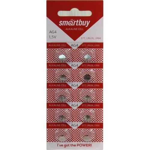 Батарейка Smartbuy AG4 BL10 (10/2000) Батарейка Smartbuy AG4 BL10 (10/2000)