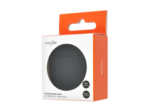 Чехол силиконовый для AirPods (черный) (VIXION) фото 2