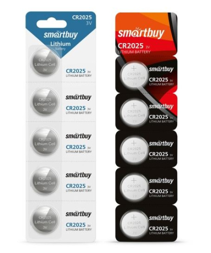 Элемент питания Smartbuy CR2025/5B (литиевый) 1шт Элемент питания Smartbuy CR2025/5B (литиевый) 1шт